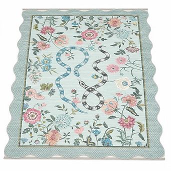 Modern Floral Living Room Rug,Soft Non Slip,Low Pile,Stain Resistant,Washable