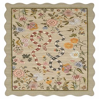 Modern Floral Living Room Rug,Soft Non Slip,Low Pile,Stain Resistant,Washable