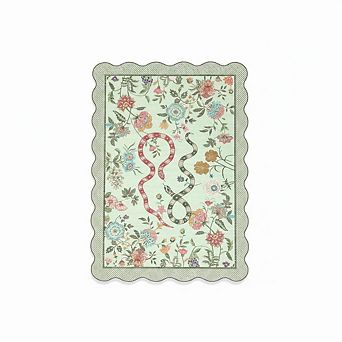 Modern Floral Living Room Rug,Soft Non Slip,Low Pile,Stain Resistant,Washable