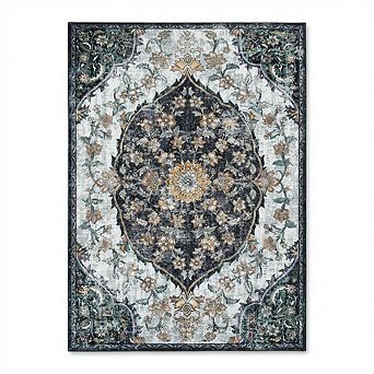 Washable Boho Vintage Rug for Living Room Bedroom Dining Room