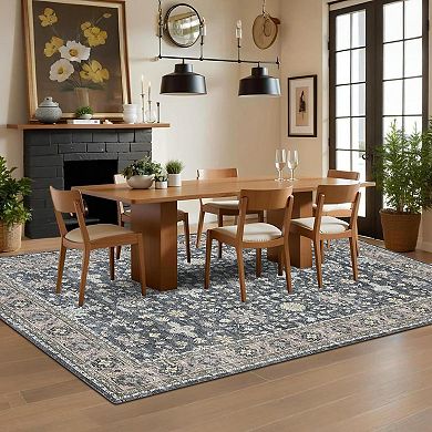 Vintage Washable Rug for Living Room Bedroom Dining Room