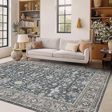 Vintage Washable Rug for Living Room Bedroom Dining Room