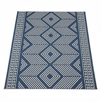 Modern Geometric Area Rugs with Non-Slip Backing, Stain-Resistant，Low Pile