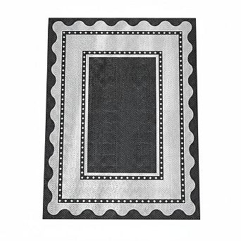 Washable Low Pile Indoor Area Rug，Modern Stain Resistant Non Slip Rugs