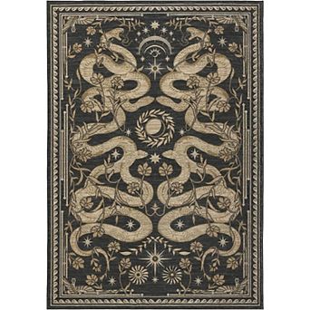 Washable Snake Area Rug, Non-Slip Stain-Resistant Carpet for Home