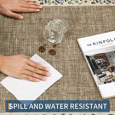 Floral Washable Rug with Non Slip TPR Backing, Soft Non Shedding Low Pile Carpet