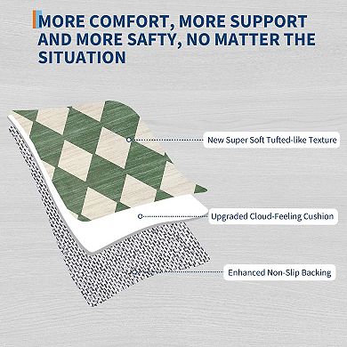 Washable Area Rug for Living Room Dining Room Office Modern Checkered Carpet, Stain Resistant