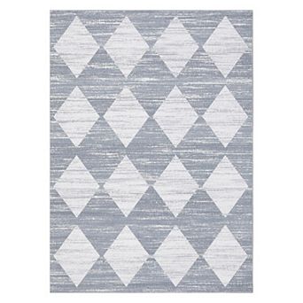 Washable Area Rug for Living Room Dining Room Office Modern Checkered Carpet, Stain Resistant