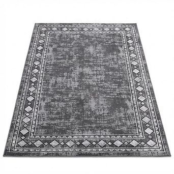 Washable Floral Area Rug, Non Slip Soft Low-Pile Rug for Living Room Nursery Bedroom Office Dorm