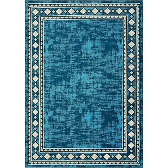 Washable Floral Area Rug, Non Slip Soft Low-Pile Rug for Living Room Nursery Bedroom Office Dorm