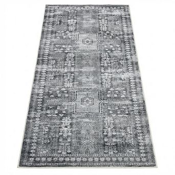 Scalloped Washable Rug for Living Room Bedroom Dining Room