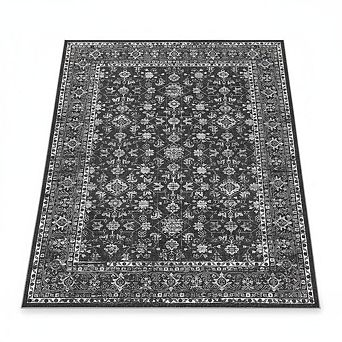 Vintage Oriental Rug，Non Slip，Low Pile Washable Foldable Rugs