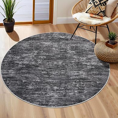 Living Room Round Rug Washable Rug Modern Solid Color Floor Covering Carpet