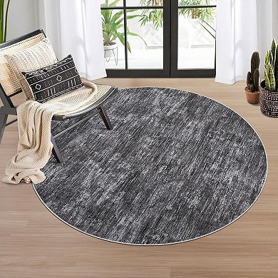 Living Room Round Rug Washable Rug Modern Solid Color Floor Covering Carpet