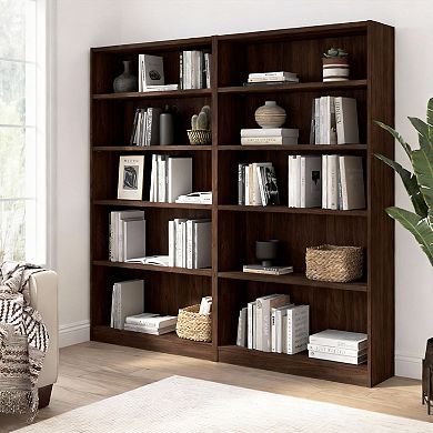 Universal Tall 5 Shelf Bookcase Vertical Storage Display Home Office Living Room