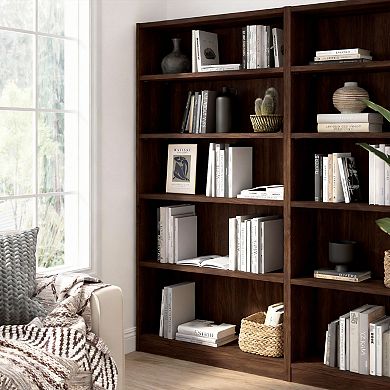 Universal Tall 5 Shelf Bookcase Vertical Storage Display Home Office Living Room