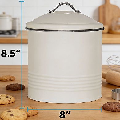 Vintage Cookie Jar Airtight Tin Large Gift Ready