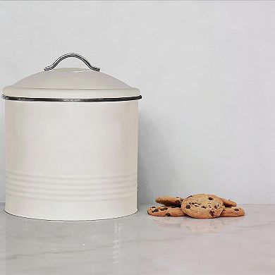 Vintage Cookie Jar Airtight Tin Large Gift Ready