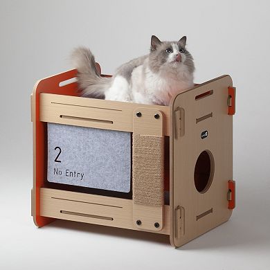 New Age Pet® Purr and Play Bunk Bed with Scratch Post