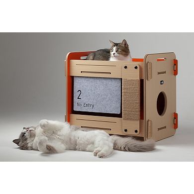 New Age Pet® Purr and Play Bunk Bed with Scratch Post