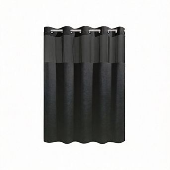 Waffle Weave Shower Curtain Liner Set Heavy Duty Hotel Weighted 230gsm 1set