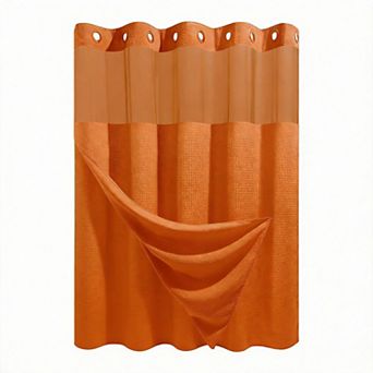 Waffle Weave Shower Curtain Liner Set Heavy Duty Hotel Weighted 230gsm 1set