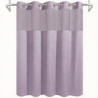 Waffle Weave Shower Curtain Liner Set Heavy Duty Hotel Weighted 230gsm 1set