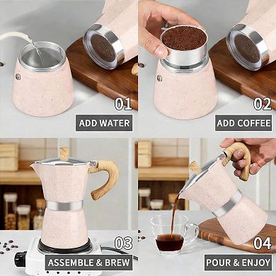 Stovetop Espresso Maker Moka Pot 9 cups 15 oz