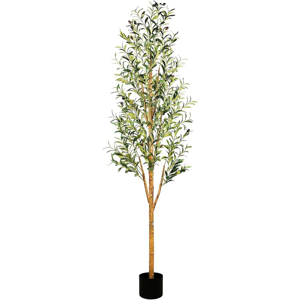 6FT Tall Artificial Olive Tree Faux Silk Potted Plants for Home Living ...