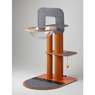 New Age Pet® Purr and Play Kitty Basketball Hoop with Scratcher
