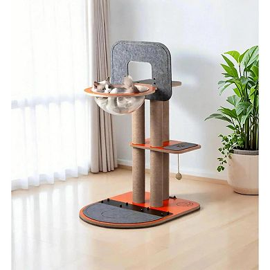 New Age Pet® Purr and Play Kitty Basketball Hoop with Scratcher