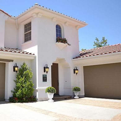 2 PCS 17" Artificial Plastic Pine Cone-Shaped Leaves Topiary Ball Tree for Home Gate Indoor Outdoor