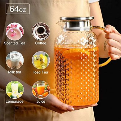 High Borosilicate Glass Pitcher With Lid