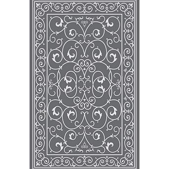 Garvee Vintage European-Style Outdoor Carpet Stain Resistant & Reversible Rug for Patio Garden RV