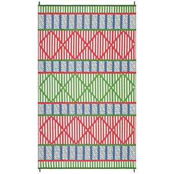 Garvee Boho Geometric Reversible Waterproof Outdoor Rug for Patio Picnic Beach RV Trip