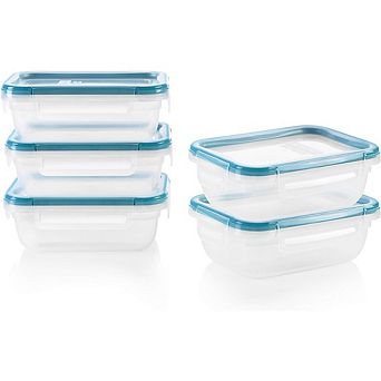 5-Pack 3 cup Airtight Plastic Food Storage Containers