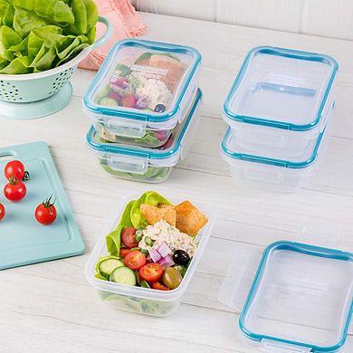 5-Pack 3-Cup Airtight Plastic Food Storage Containers