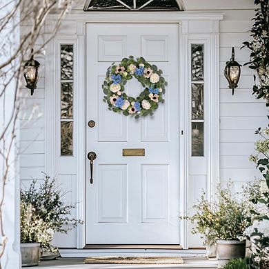 22 Inch Eucalyptus Wreath for Front Door, All-Season Floral Greenery Decor