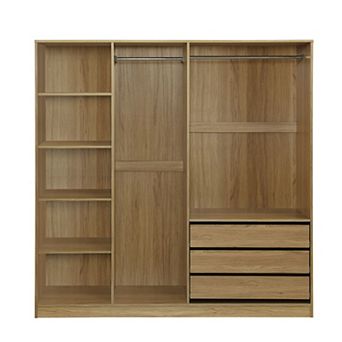 Merax Doorless Wooden Storage Wardrobe for Bedroom