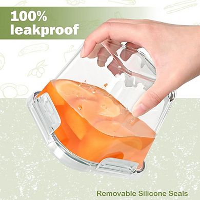 32 oz Glass Soup & Meal Prep Containers with Lids, Microwave & Freezer Safe, 4-Pack