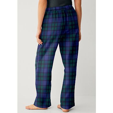 ellos Plus Size Flannel Sleep Pant With Drawstring Waist