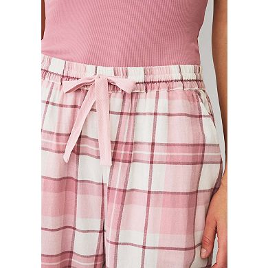 ellos Plus Size Flannel Sleep Pant With Drawstring Waist