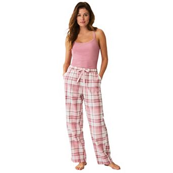 ellos Plus Size Flannel Sleep Pant With Drawstring Waist