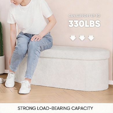 Foldable Storage Footstool - Comfortable, Durable, Space-Saving