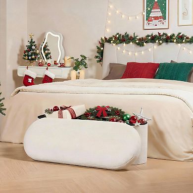 Foldable Storage Footstool - Comfortable, Durable, Space-Saving