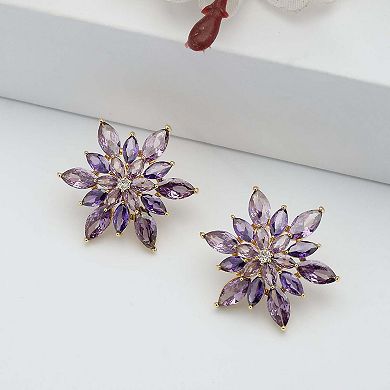 AGP PARIS Amethyst Blooming Earrings