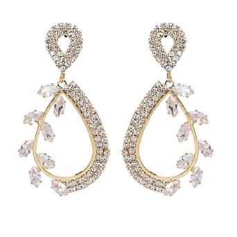 AGP PARIS Modern Floral Drop Earrings