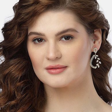 AGP PARIS Modern Floral Drop Earrings