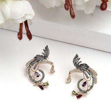 AGP PARIS Diva Collection Cubic Zirconia Modern Eagle Earrings