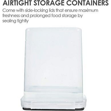 4-Pack 5.2L Airtight Food Storage Containers with Lids and Labels